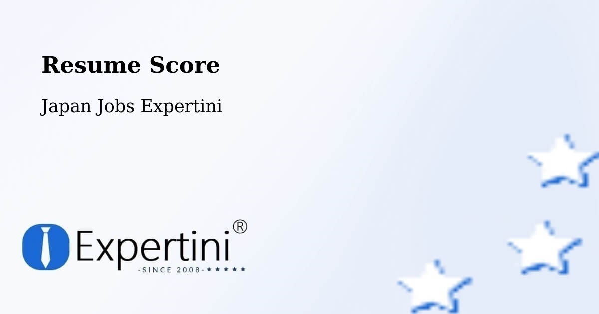 Resume Score & Job Description Match Tool – Kuroda - Japan Jobs Expertini